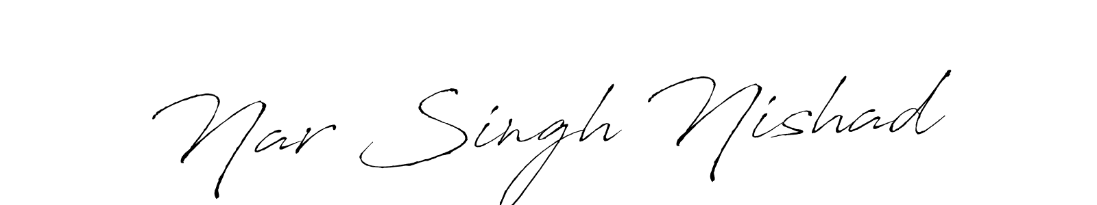 The best way (Antro_Vectra) to make a short signature is to pick only two or three words in your name. The name Nar Singh Nishad include a total of six letters. For converting this name. Nar Singh Nishad signature style 6 images and pictures png