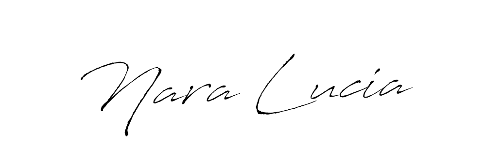 Use a signature maker to create a handwritten signature online. With this signature software, you can design (Antro_Vectra) your own signature for name Nara Lucia. Nara Lucia signature style 6 images and pictures png