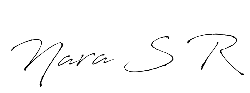 Design your own signature with our free online signature maker. With this signature software, you can create a handwritten (Antro_Vectra) signature for name Nara S R. Nara S R signature style 6 images and pictures png