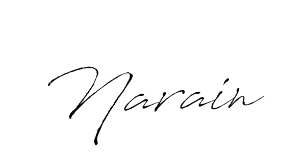 Make a beautiful signature design for name Narain. With this signature (Antro_Vectra) style, you can create a handwritten signature for free. Narain signature style 6 images and pictures png