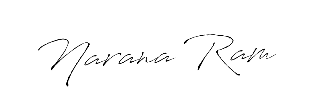 Narana Ram stylish signature style. Best Handwritten Sign (Antro_Vectra) for my name. Handwritten Signature Collection Ideas for my name Narana Ram. Narana Ram signature style 6 images and pictures png