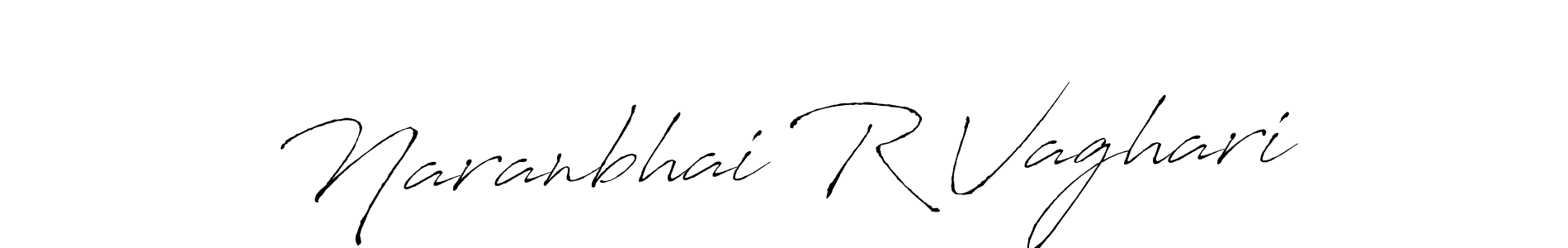 Antro_Vectra is a professional signature style that is perfect for those who want to add a touch of class to their signature. It is also a great choice for those who want to make their signature more unique. Get Naranbhai R Vaghari name to fancy signature for free. Naranbhai R Vaghari signature style 6 images and pictures png