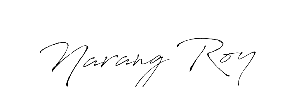 Make a beautiful signature design for name Narang Roy. With this signature (Antro_Vectra) style, you can create a handwritten signature for free. Narang Roy signature style 6 images and pictures png