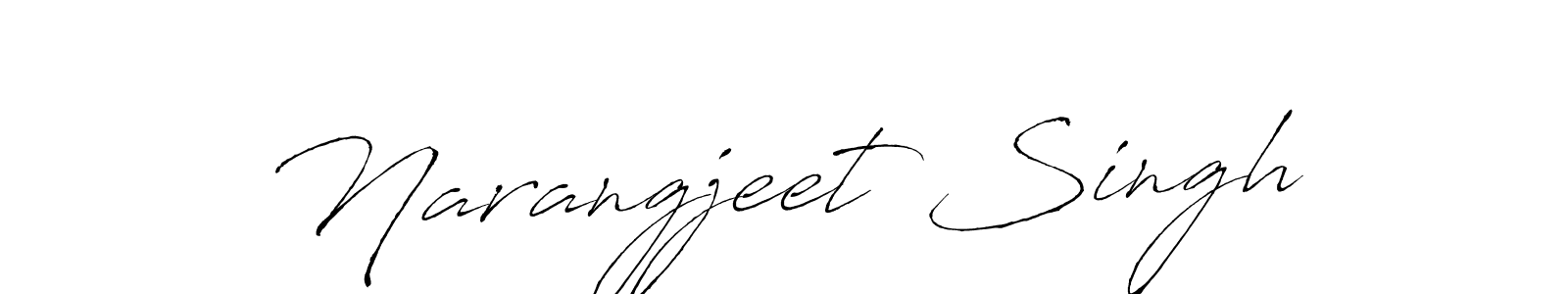 How to make Narangjeet Singh name signature. Use Antro_Vectra style for creating short signs online. This is the latest handwritten sign. Narangjeet Singh signature style 6 images and pictures png