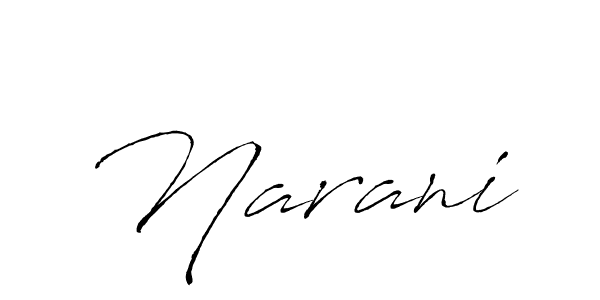 Design your own signature with our free online signature maker. With this signature software, you can create a handwritten (Antro_Vectra) signature for name Narani. Narani signature style 6 images and pictures png