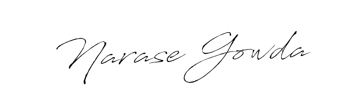 Design your own signature with our free online signature maker. With this signature software, you can create a handwritten (Antro_Vectra) signature for name Narase Gowda. Narase Gowda signature style 6 images and pictures png