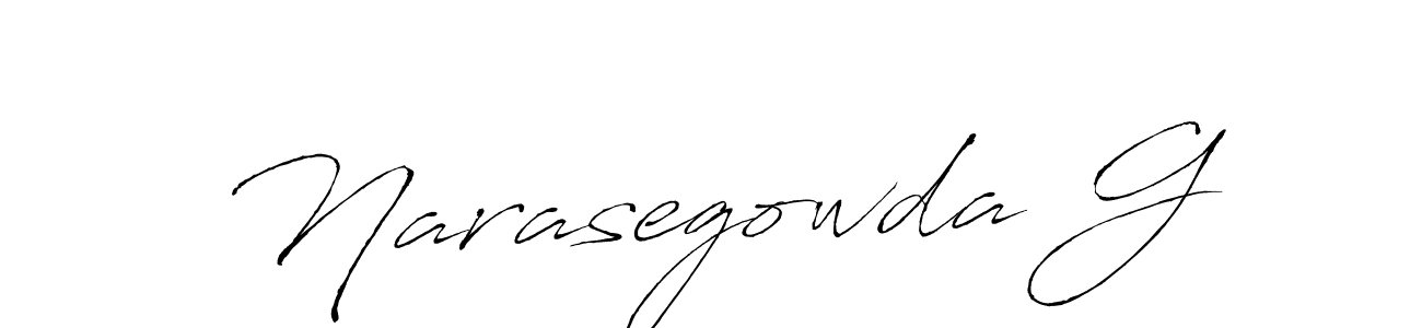 Narasegowda G stylish signature style. Best Handwritten Sign (Antro_Vectra) for my name. Handwritten Signature Collection Ideas for my name Narasegowda G. Narasegowda G signature style 6 images and pictures png