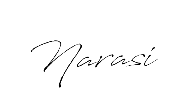 Design your own signature with our free online signature maker. With this signature software, you can create a handwritten (Antro_Vectra) signature for name Narasi. Narasi signature style 6 images and pictures png