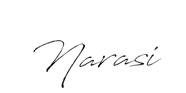 Design your own signature with our free online signature maker. With this signature software, you can create a handwritten (Antro_Vectra) signature for name Narasi. Narasi signature style 6 images and pictures png