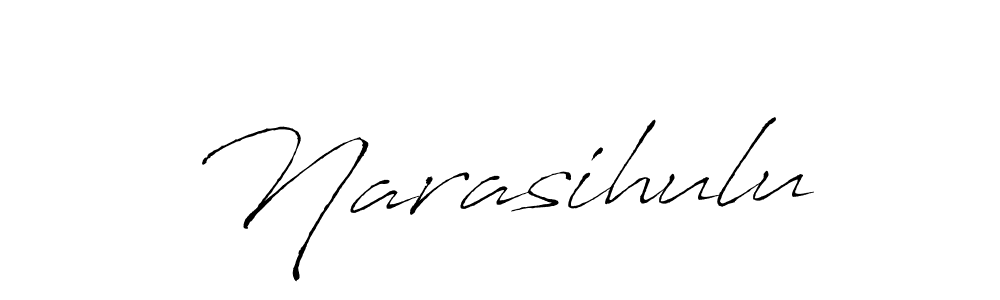 Design your own signature with our free online signature maker. With this signature software, you can create a handwritten (Antro_Vectra) signature for name Narasihulu. Narasihulu signature style 6 images and pictures png