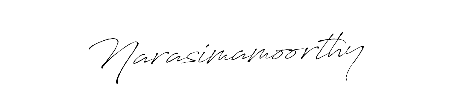 How to make Narasimamoorthy name signature. Use Antro_Vectra style for creating short signs online. This is the latest handwritten sign. Narasimamoorthy signature style 6 images and pictures png