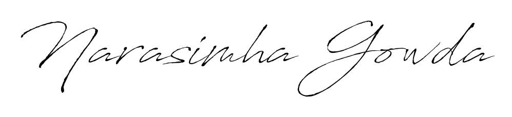 How to make Narasimha Gowda name signature. Use Antro_Vectra style for creating short signs online. This is the latest handwritten sign. Narasimha Gowda signature style 6 images and pictures png