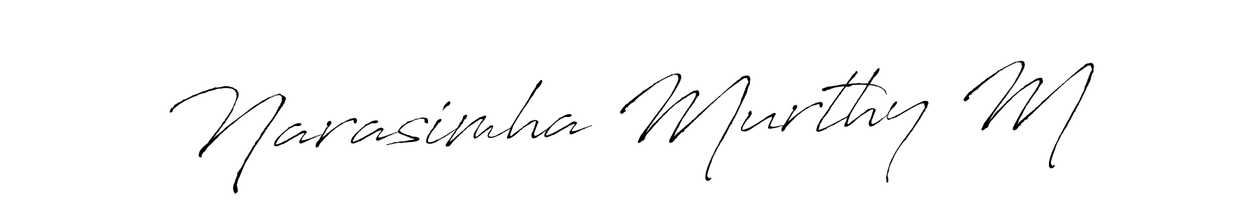 Design your own signature with our free online signature maker. With this signature software, you can create a handwritten (Antro_Vectra) signature for name Narasimha Murthy M. Narasimha Murthy M signature style 6 images and pictures png