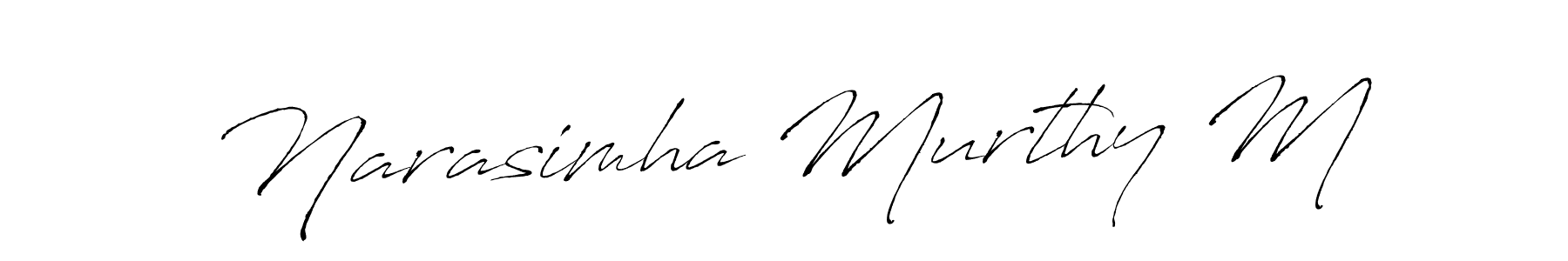 The best way (Antro_Vectra) to make a short signature is to pick only two or three words in your name. The name Narasimha Murthy M include a total of six letters. For converting this name. Narasimha Murthy M signature style 6 images and pictures png