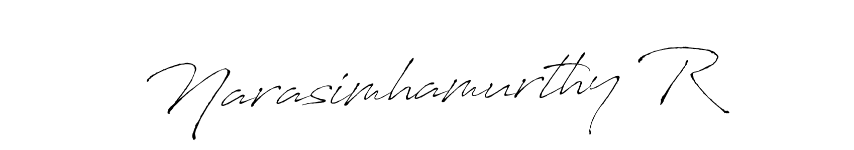 Antro_Vectra is a professional signature style that is perfect for those who want to add a touch of class to their signature. It is also a great choice for those who want to make their signature more unique. Get Narasimhamurthy R name to fancy signature for free. Narasimhamurthy R signature style 6 images and pictures png