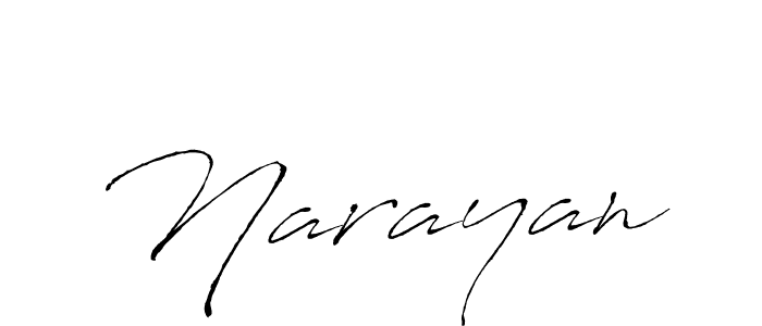 Design your own signature with our free online signature maker. With this signature software, you can create a handwritten (Antro_Vectra) signature for name Narayan. Narayan signature style 6 images and pictures png