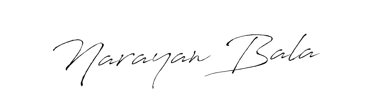 Make a beautiful signature design for name Narayan Bala. With this signature (Antro_Vectra) style, you can create a handwritten signature for free. Narayan Bala signature style 6 images and pictures png