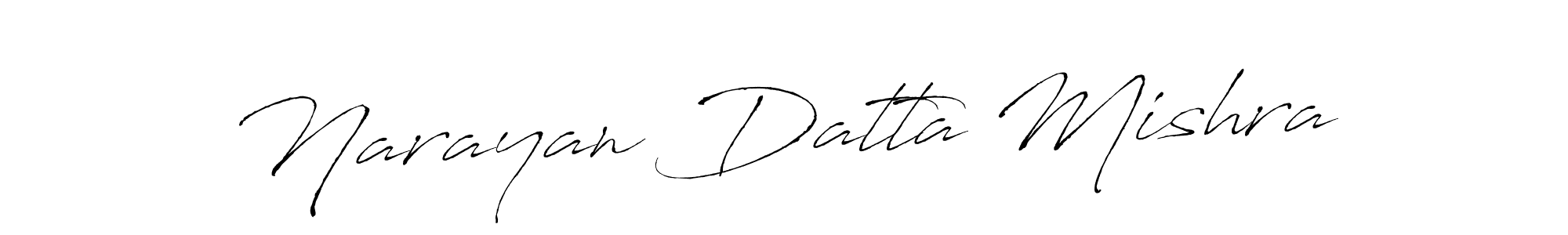 Make a beautiful signature design for name Narayan Datta Mishra. With this signature (Antro_Vectra) style, you can create a handwritten signature for free. Narayan Datta Mishra signature style 6 images and pictures png