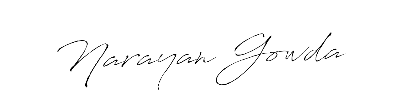 How to make Narayan Gowda signature? Antro_Vectra is a professional autograph style. Create handwritten signature for Narayan Gowda name. Narayan Gowda signature style 6 images and pictures png