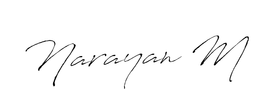 Use a signature maker to create a handwritten signature online. With this signature software, you can design (Antro_Vectra) your own signature for name Narayan M. Narayan M signature style 6 images and pictures png