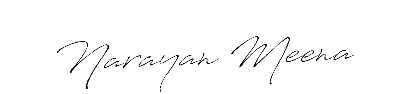 Design your own signature with our free online signature maker. With this signature software, you can create a handwritten (Antro_Vectra) signature for name Narayan Meena. Narayan Meena signature style 6 images and pictures png