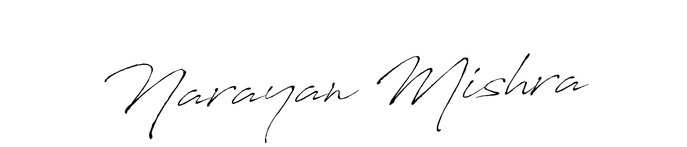 How to make Narayan Mishra name signature. Use Antro_Vectra style for creating short signs online. This is the latest handwritten sign. Narayan Mishra signature style 6 images and pictures png