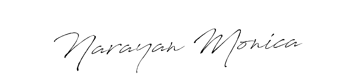 Similarly Antro_Vectra is the best handwritten signature design. Signature creator online .You can use it as an online autograph creator for name Narayan Monica. Narayan Monica signature style 6 images and pictures png