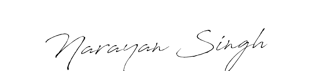 Design your own signature with our free online signature maker. With this signature software, you can create a handwritten (Antro_Vectra) signature for name Narayan Singh. Narayan Singh signature style 6 images and pictures png