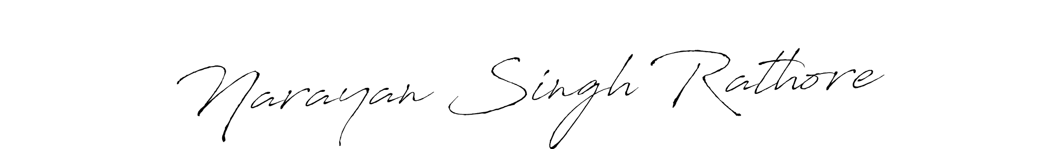 Design your own signature with our free online signature maker. With this signature software, you can create a handwritten (Antro_Vectra) signature for name Narayan Singh Rathore. Narayan Singh Rathore signature style 6 images and pictures png
