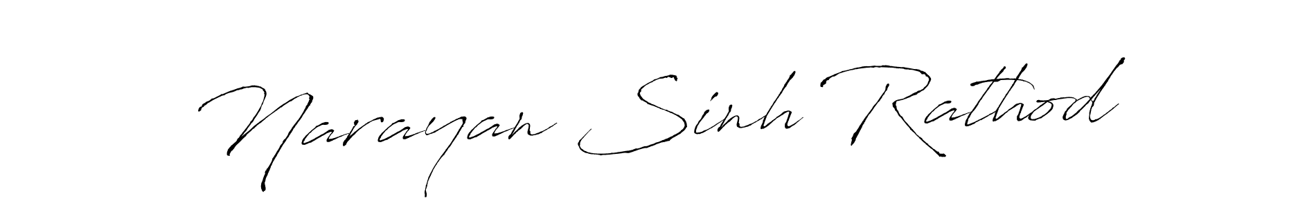 How to make Narayan Sinh Rathod name signature. Use Antro_Vectra style for creating short signs online. This is the latest handwritten sign. Narayan Sinh Rathod signature style 6 images and pictures png