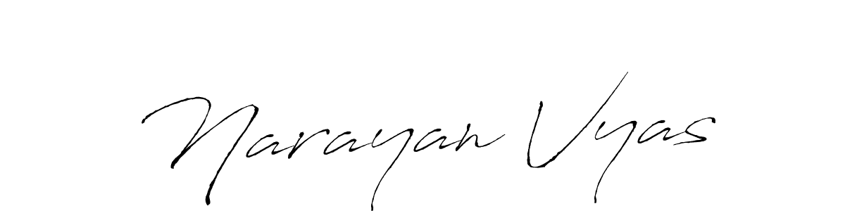 How to make Narayan Vyas name signature. Use Antro_Vectra style for creating short signs online. This is the latest handwritten sign. Narayan Vyas signature style 6 images and pictures png