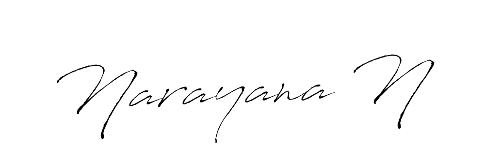 if you are searching for the best signature style for your name Narayana N. so please give up your signature search. here we have designed multiple signature styles  using Antro_Vectra. Narayana N signature style 6 images and pictures png