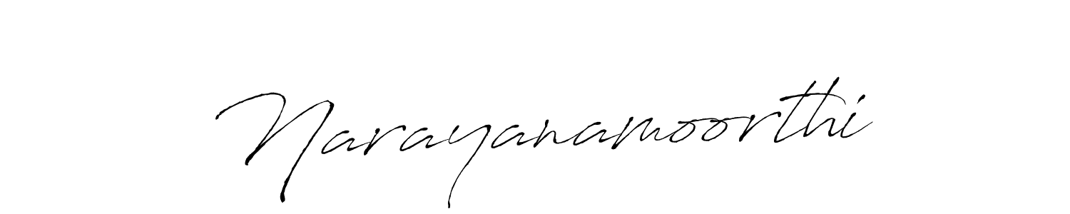 How to make Narayanamoorthi name signature. Use Antro_Vectra style for creating short signs online. This is the latest handwritten sign. Narayanamoorthi signature style 6 images and pictures png