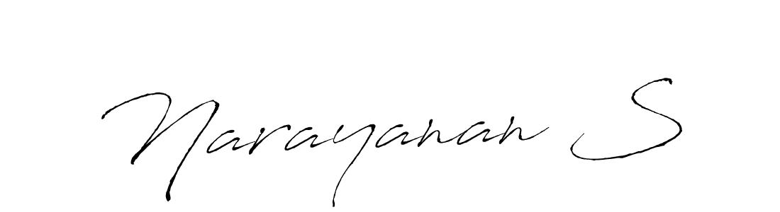 Narayanan S stylish signature style. Best Handwritten Sign (Antro_Vectra) for my name. Handwritten Signature Collection Ideas for my name Narayanan S. Narayanan S signature style 6 images and pictures png