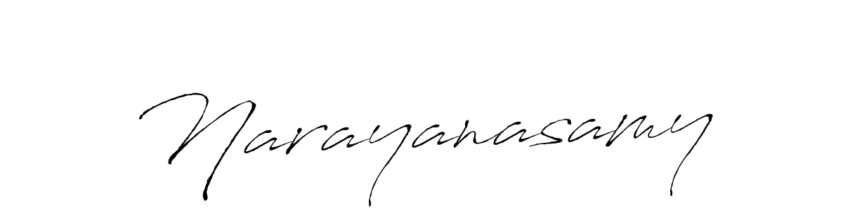 Create a beautiful signature design for name Narayanasamy. With this signature (Antro_Vectra) fonts, you can make a handwritten signature for free. Narayanasamy signature style 6 images and pictures png