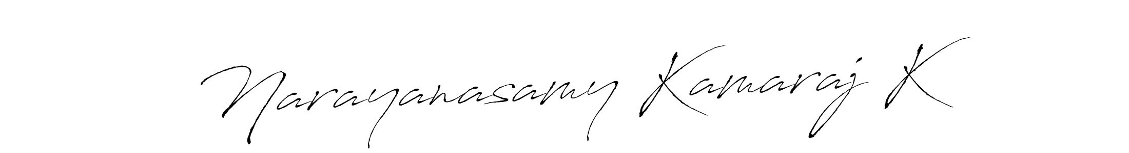 Create a beautiful signature design for name Narayanasamy Kamaraj K. With this signature (Antro_Vectra) fonts, you can make a handwritten signature for free. Narayanasamy Kamaraj K signature style 6 images and pictures png