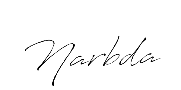 Design your own signature with our free online signature maker. With this signature software, you can create a handwritten (Antro_Vectra) signature for name Narbda. Narbda signature style 6 images and pictures png