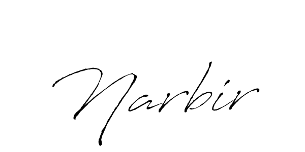 Create a beautiful signature design for name Narbir. With this signature (Antro_Vectra) fonts, you can make a handwritten signature for free. Narbir signature style 6 images and pictures png
