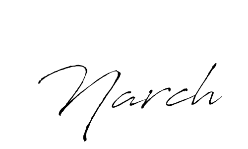 Make a beautiful signature design for name Narch. With this signature (Antro_Vectra) style, you can create a handwritten signature for free. Narch signature style 6 images and pictures png