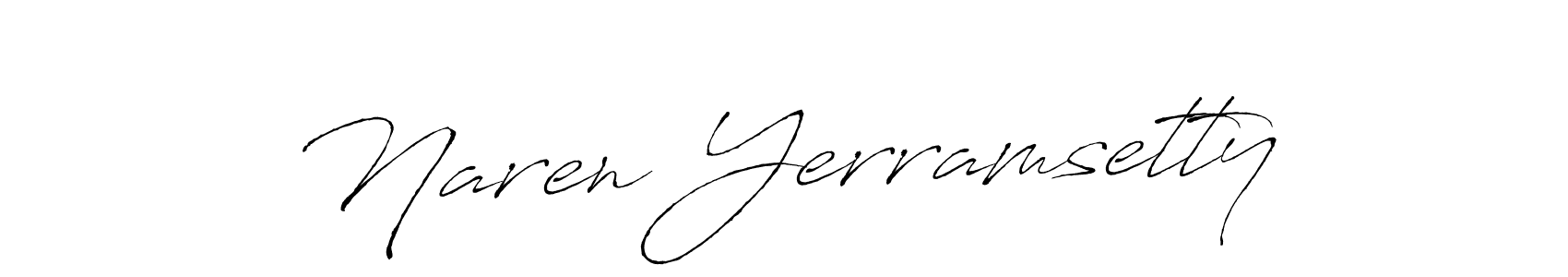 Design your own signature with our free online signature maker. With this signature software, you can create a handwritten (Antro_Vectra) signature for name Naren Yerramsetty. Naren Yerramsetty signature style 6 images and pictures png