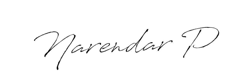 Narendar P stylish signature style. Best Handwritten Sign (Antro_Vectra) for my name. Handwritten Signature Collection Ideas for my name Narendar P. Narendar P signature style 6 images and pictures png