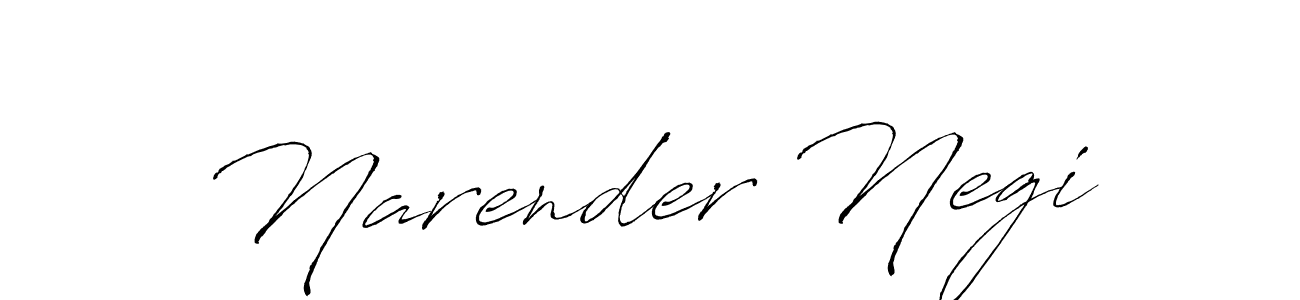 Make a beautiful signature design for name Narender Negi. With this signature (Antro_Vectra) style, you can create a handwritten signature for free. Narender Negi signature style 6 images and pictures png