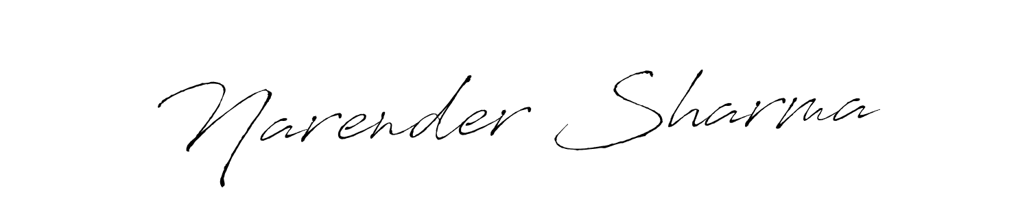 How to make Narender Sharma signature? Antro_Vectra is a professional autograph style. Create handwritten signature for Narender Sharma name. Narender Sharma signature style 6 images and pictures png