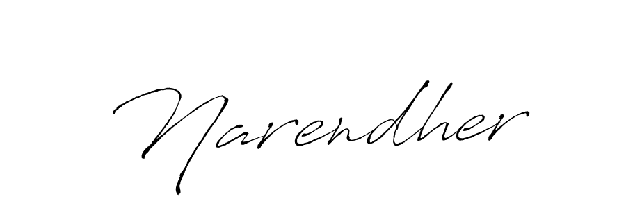 Create a beautiful signature design for name Narendher. With this signature (Antro_Vectra) fonts, you can make a handwritten signature for free. Narendher signature style 6 images and pictures png