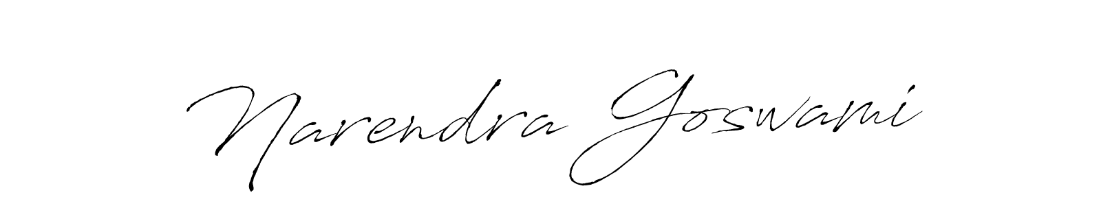 Make a beautiful signature design for name Narendra Goswami. With this signature (Antro_Vectra) style, you can create a handwritten signature for free. Narendra Goswami signature style 6 images and pictures png