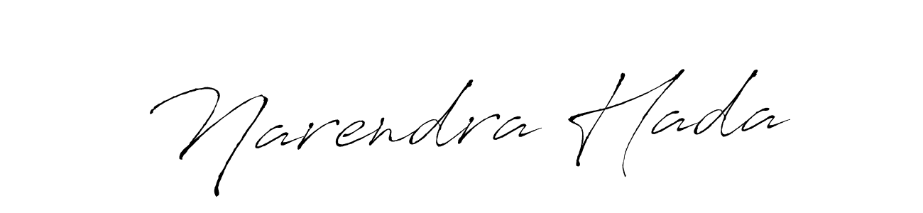 How to make Narendra Hada name signature. Use Antro_Vectra style for creating short signs online. This is the latest handwritten sign. Narendra Hada signature style 6 images and pictures png