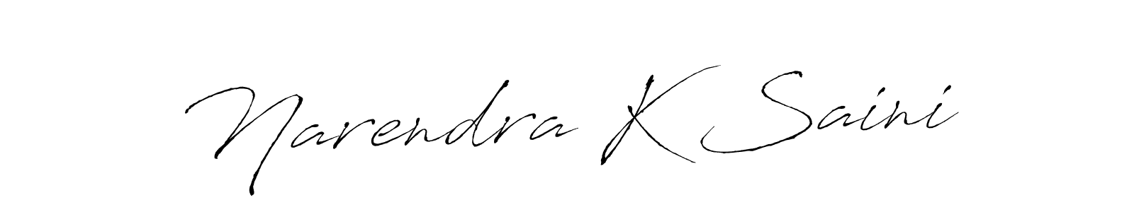 Narendra K Saini stylish signature style. Best Handwritten Sign (Antro_Vectra) for my name. Handwritten Signature Collection Ideas for my name Narendra K Saini. Narendra K Saini signature style 6 images and pictures png