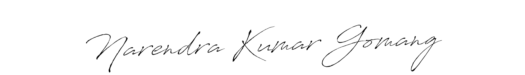 Also we have Narendra Kumar Gomang name is the best signature style. Create professional handwritten signature collection using Antro_Vectra autograph style. Narendra Kumar Gomang signature style 6 images and pictures png