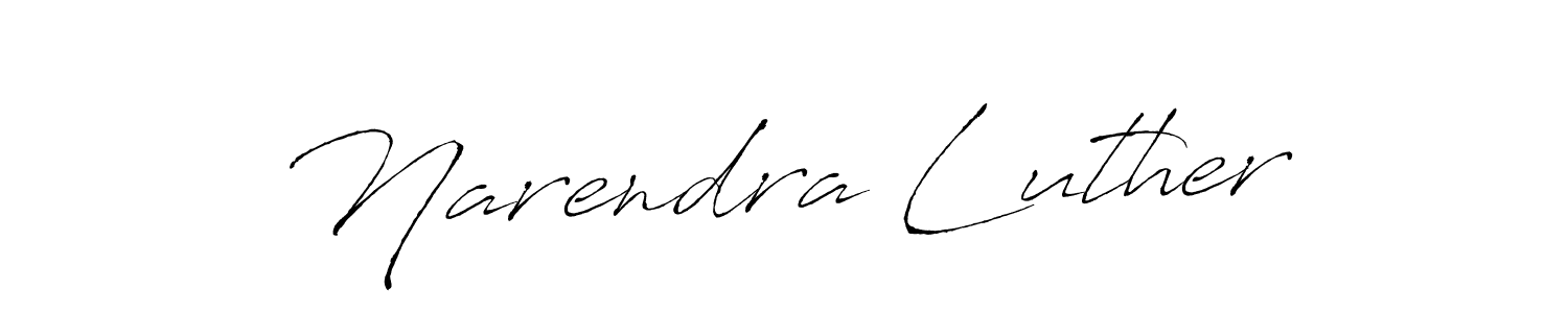 Narendra Luther stylish signature style. Best Handwritten Sign (Antro_Vectra) for my name. Handwritten Signature Collection Ideas for my name Narendra Luther. Narendra Luther signature style 6 images and pictures png