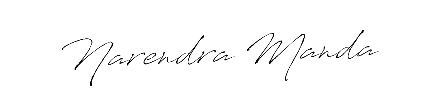 Narendra Manda stylish signature style. Best Handwritten Sign (Antro_Vectra) for my name. Handwritten Signature Collection Ideas for my name Narendra Manda. Narendra Manda signature style 6 images and pictures png